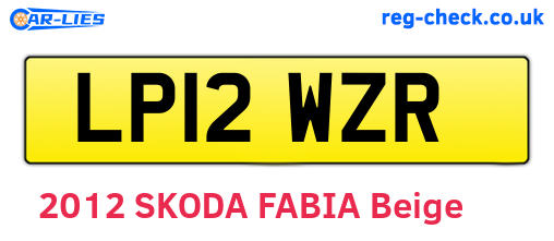 LP12WZR are the vehicle registration plates.
