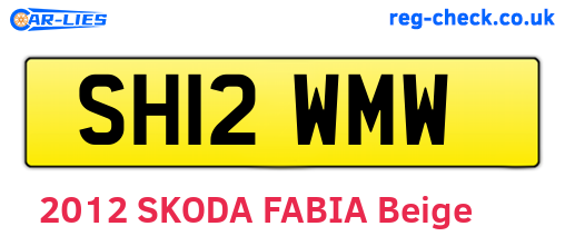 SH12WMW are the vehicle registration plates.