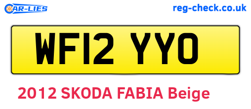 WF12YYO are the vehicle registration plates.