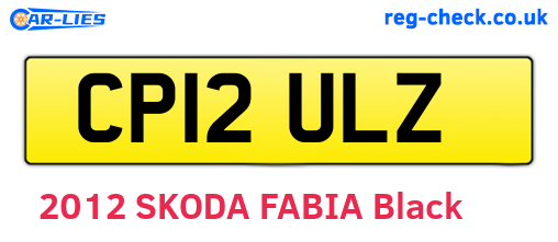 CP12ULZ are the vehicle registration plates.