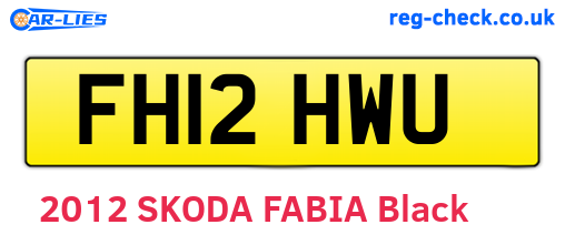 FH12HWU are the vehicle registration plates.
