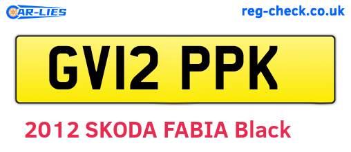 GV12PPK are the vehicle registration plates.