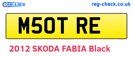 M50TRE are the vehicle registration plates.