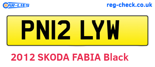 PN12LYW are the vehicle registration plates.