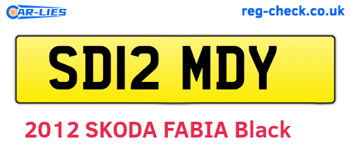 SD12MDY are the vehicle registration plates.