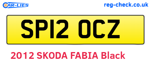 SP12OCZ are the vehicle registration plates.