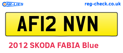 AF12NVN are the vehicle registration plates.
