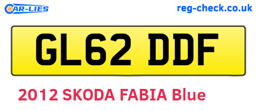 GL62DDF are the vehicle registration plates.