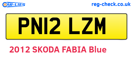 PN12LZM are the vehicle registration plates.