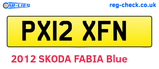 PX12XFN are the vehicle registration plates.