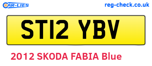 ST12YBV are the vehicle registration plates.