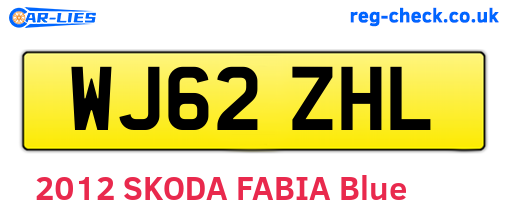 WJ62ZHL are the vehicle registration plates.