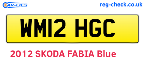 WM12HGC are the vehicle registration plates.