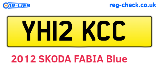 YH12KCC are the vehicle registration plates.