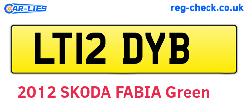 LT12DYB are the vehicle registration plates.