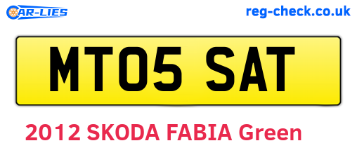 MT05SAT are the vehicle registration plates.