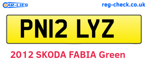 PN12LYZ are the vehicle registration plates.