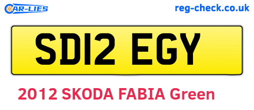 SD12EGY are the vehicle registration plates.