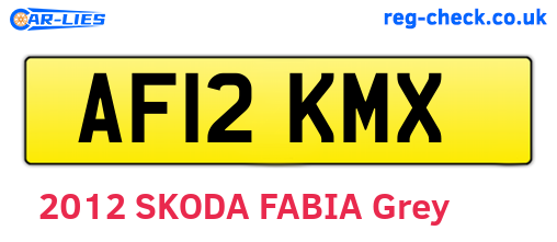 AF12KMX are the vehicle registration plates.