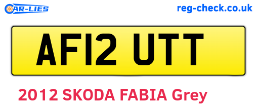AF12UTT are the vehicle registration plates.