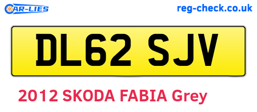 DL62SJV are the vehicle registration plates.