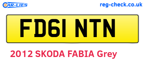 FD61NTN are the vehicle registration plates.