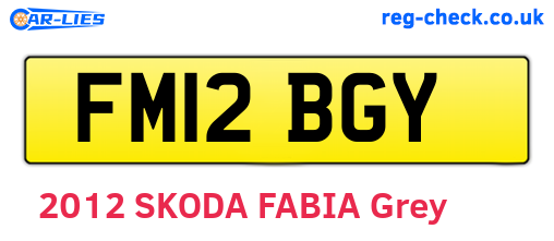 FM12BGY are the vehicle registration plates.
