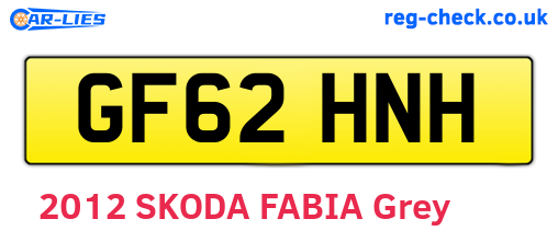GF62HNH are the vehicle registration plates.