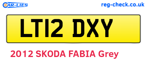 LT12DXY are the vehicle registration plates.