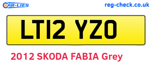 LT12YZO are the vehicle registration plates.