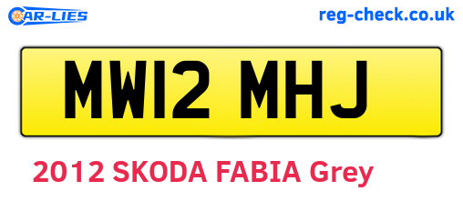 MW12MHJ are the vehicle registration plates.