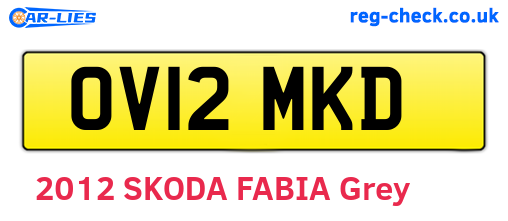 OV12MKD are the vehicle registration plates.