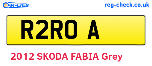 R2ROA are the vehicle registration plates.