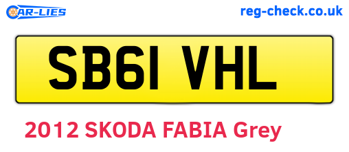 SB61VHL are the vehicle registration plates.