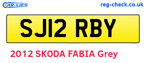 SJ12RBY are the vehicle registration plates.