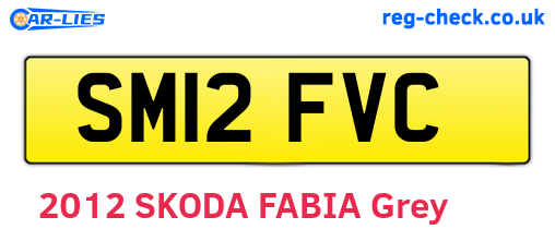 SM12FVC are the vehicle registration plates.