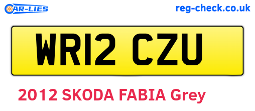WR12CZU are the vehicle registration plates.