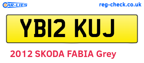 YB12KUJ are the vehicle registration plates.