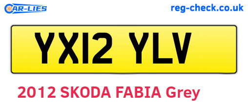 YX12YLV are the vehicle registration plates.