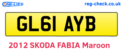 GL61AYB are the vehicle registration plates.