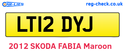 LT12DYJ are the vehicle registration plates.