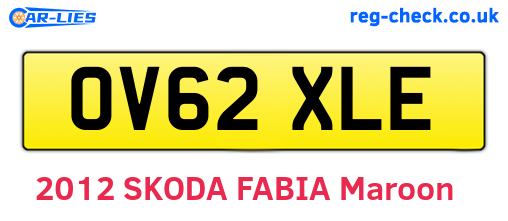 OV62XLE are the vehicle registration plates.