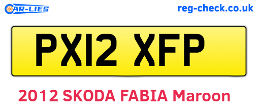 PX12XFP are the vehicle registration plates.