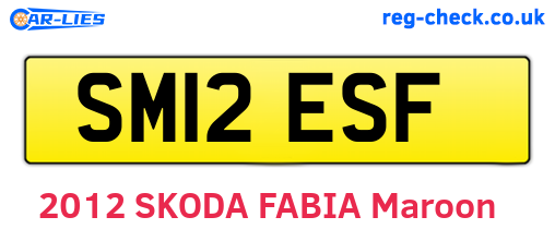 SM12ESF are the vehicle registration plates.