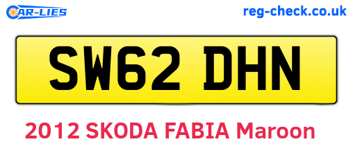 SW62DHN are the vehicle registration plates.
