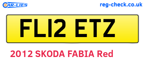 FL12ETZ are the vehicle registration plates.