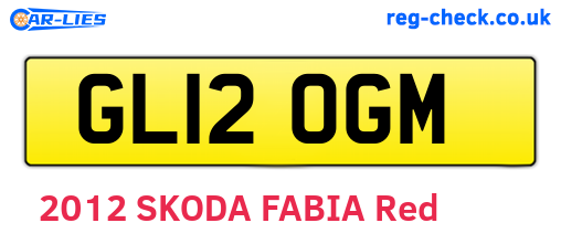 GL12OGM are the vehicle registration plates.