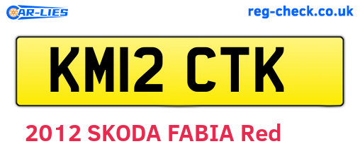 KM12CTK are the vehicle registration plates.