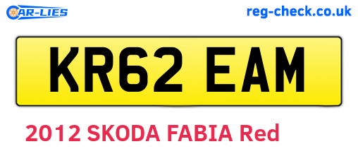 KR62EAM are the vehicle registration plates.