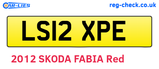 LS12XPE are the vehicle registration plates.
